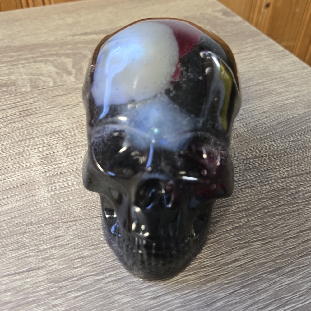 Multicolor Skull Art Sculpture